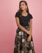Maddy Skirt Leopard and Rose | Black