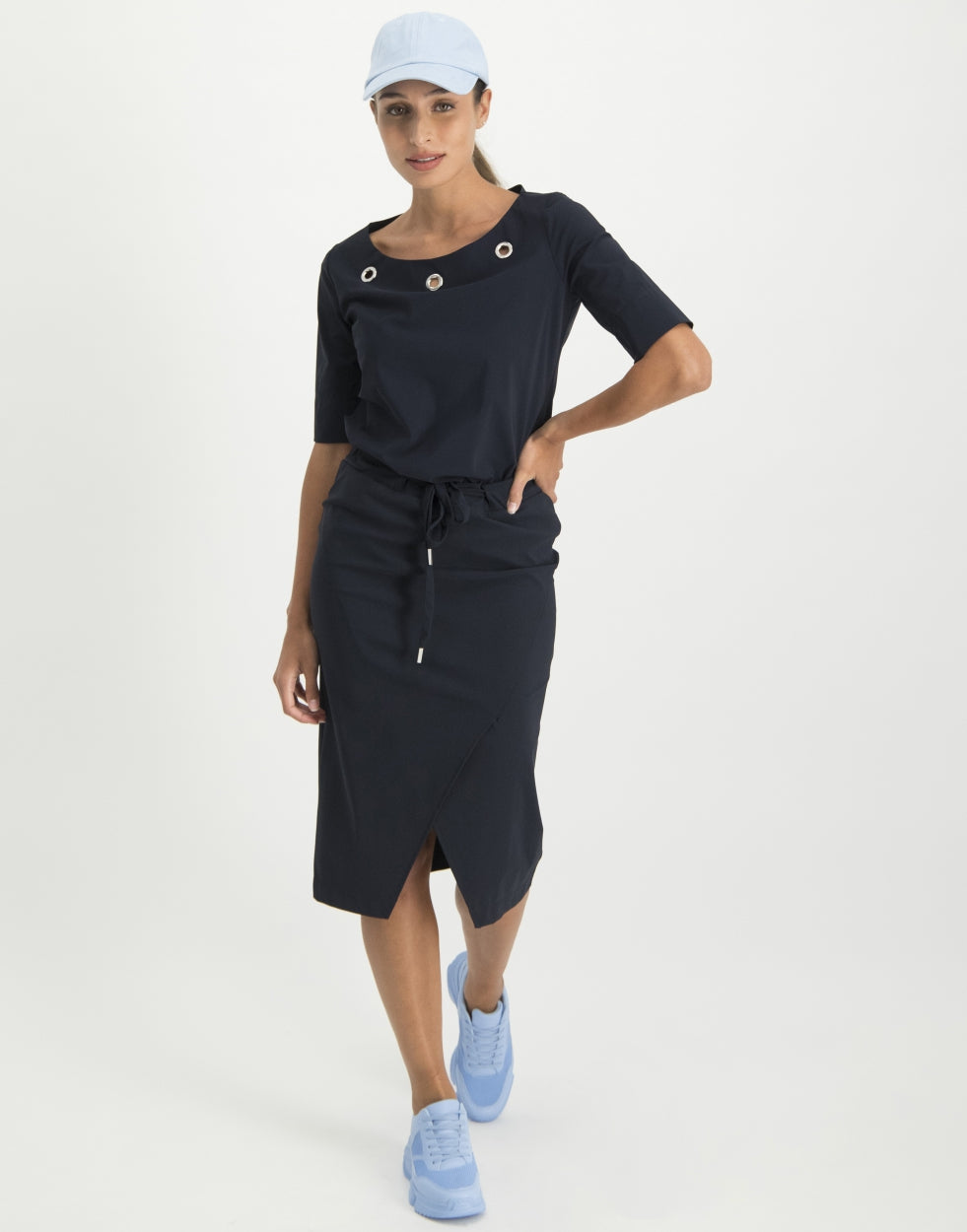 Edie Drawstring Skirt | Blue