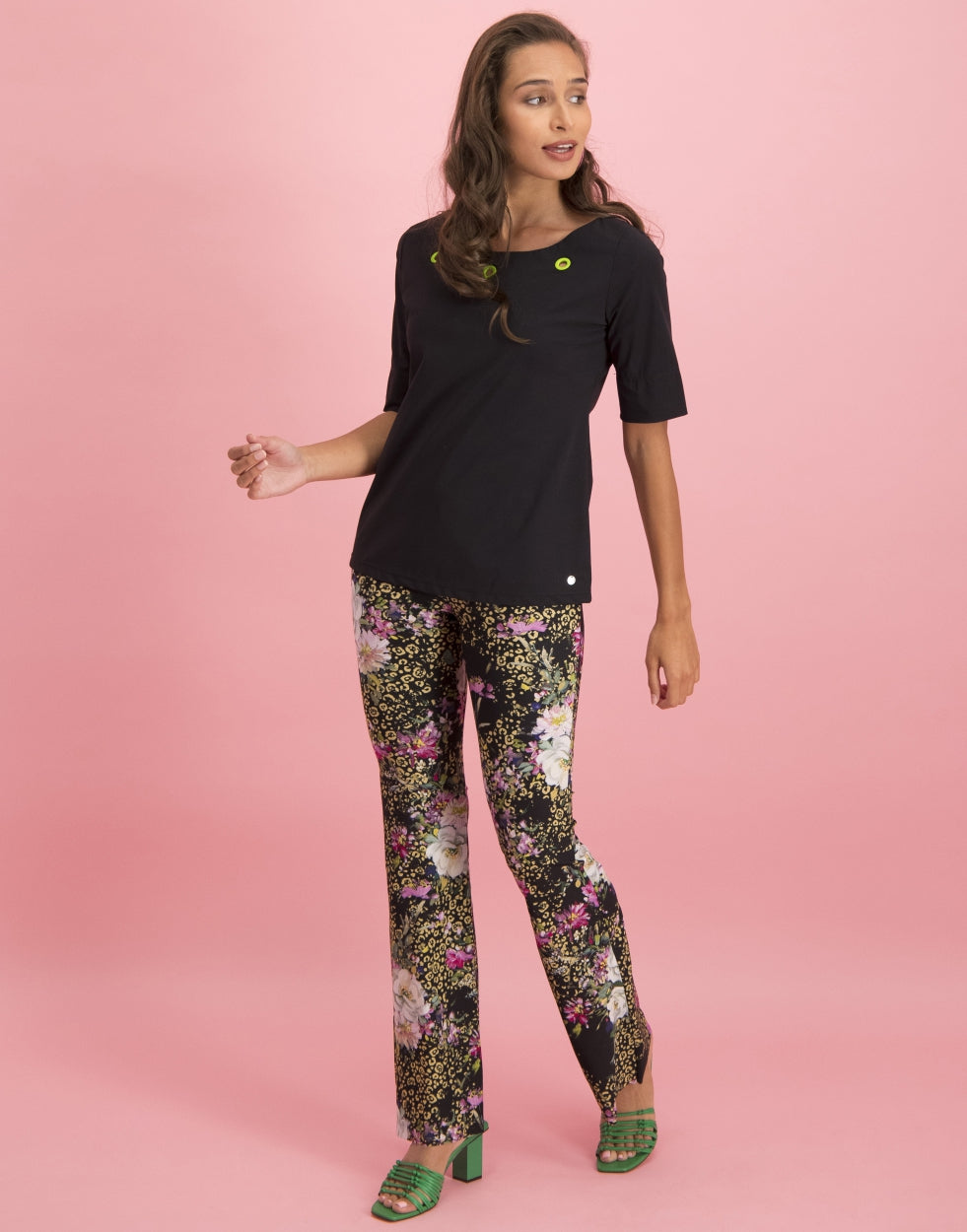 Lea Eyelet Top | Black