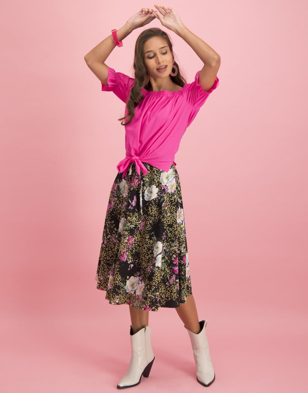 Nicole Knotted Top | Fuxia
