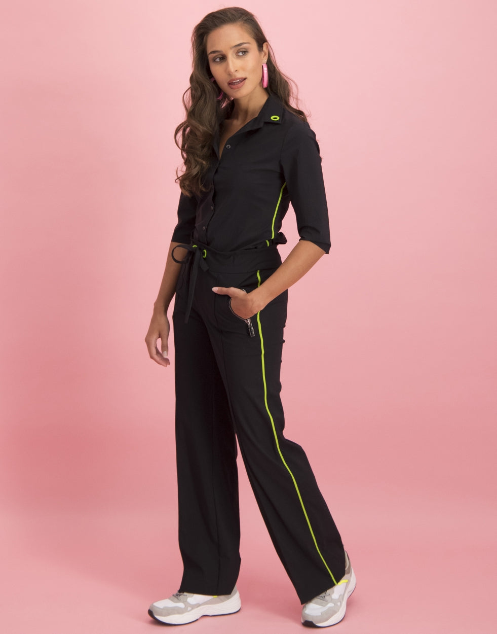 Noel Eyelet Shirt | Black/Green