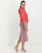 Joanie Flared Skirt Graphic | White/Red