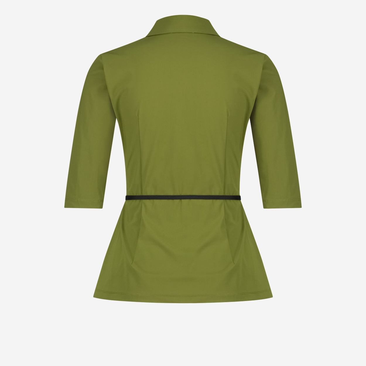 Kikkie Blouse Technical Jersey | Oliva green