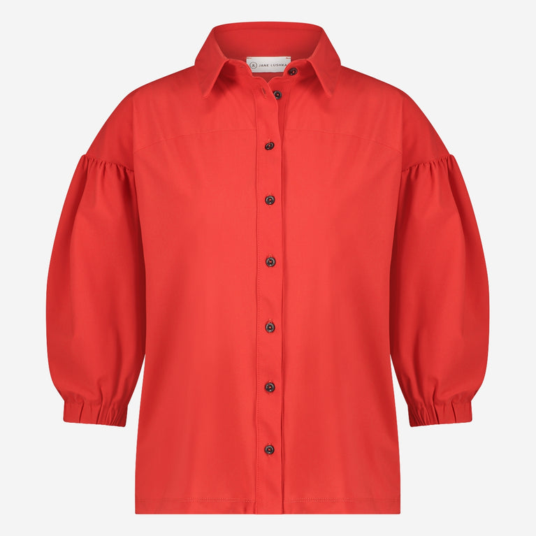 Sabrine Blouse Technical Jersey | Red