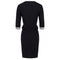 Leah Zipper and Stripes Dress | Black