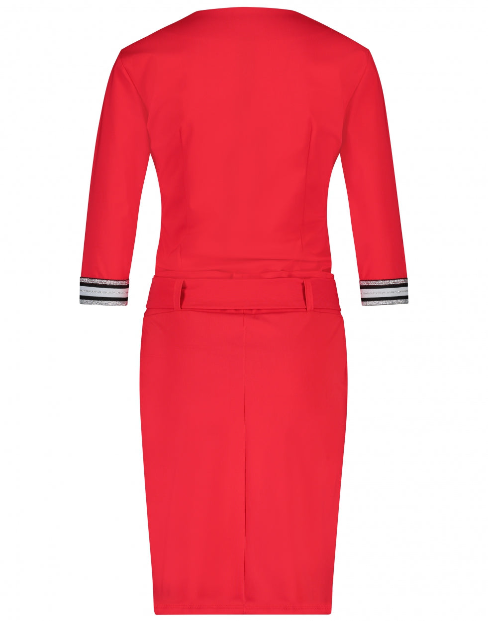 Leah Zipper and Stripes Dress | Red