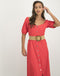 Sara Midi Dress | Red