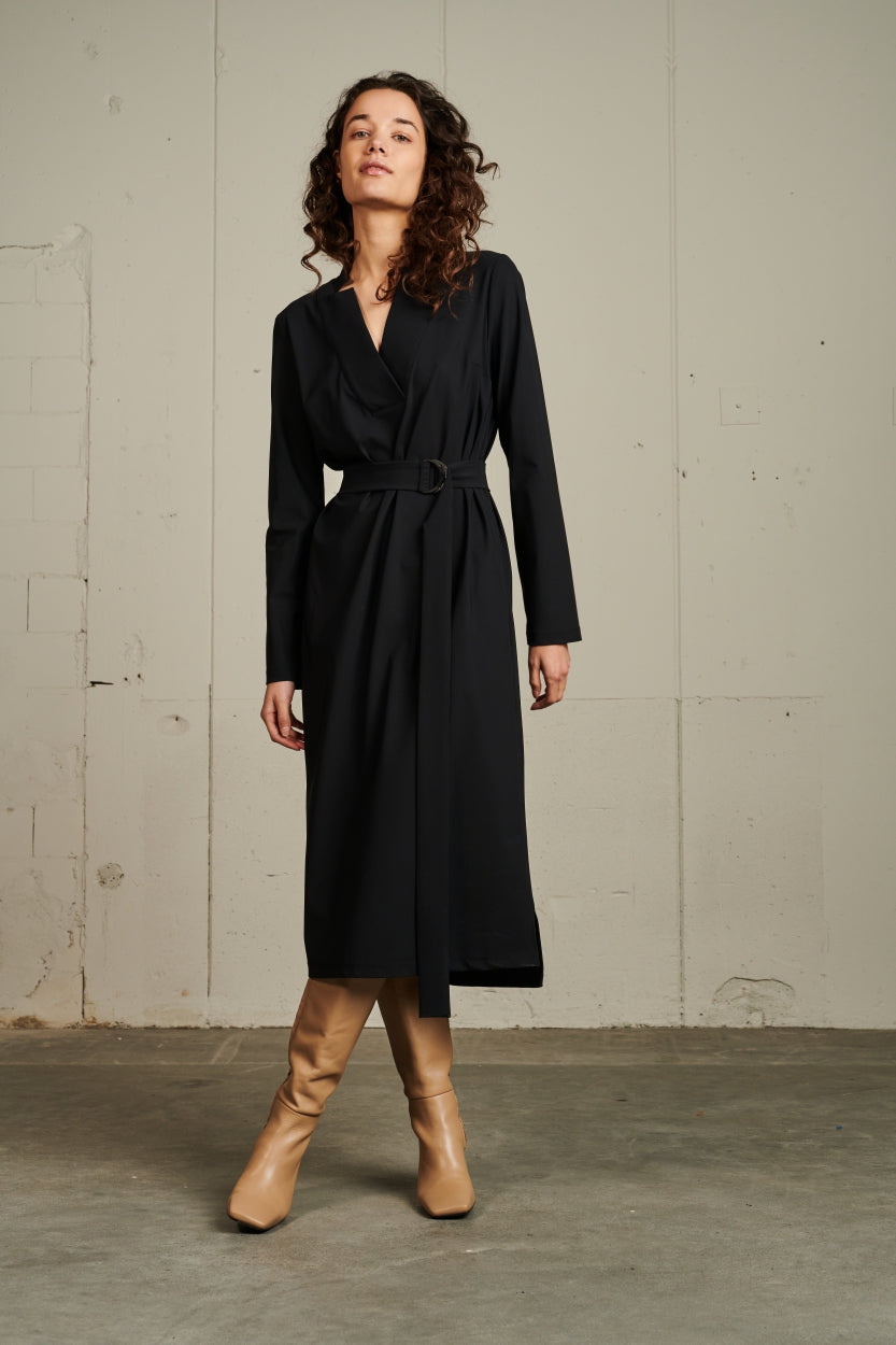 Dress Kelly Long Technical Jersey | Black