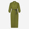 Steffi Dress Long Technical Jersey | Oliva green