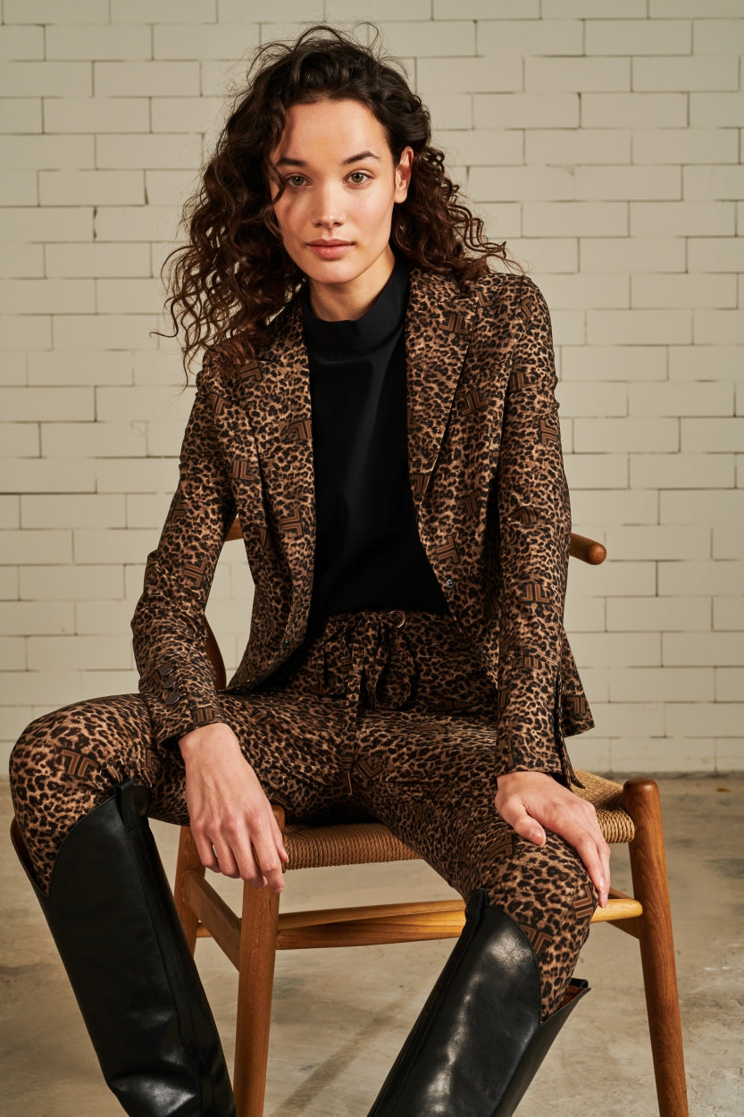 Blazer Sofia Technical Jersey | Animal brown