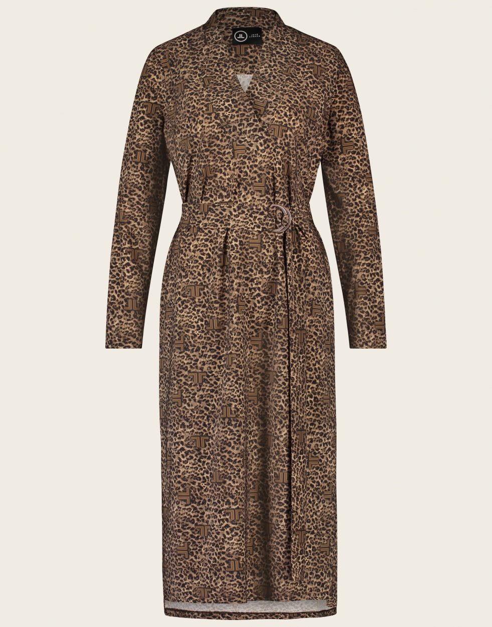 Dress Kelly Long Technical Jersey | Animal brown