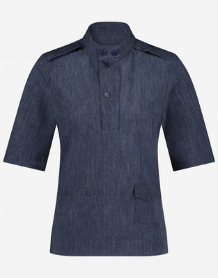 Top Atlas Technical Jersey | Blue denim