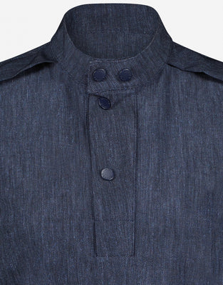 Top Atlas Technical Jersey | Blue denim