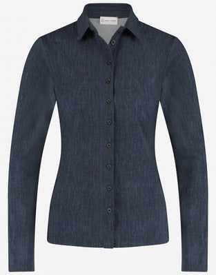 Blouse Kikkie Technical Jersey | Blue denim