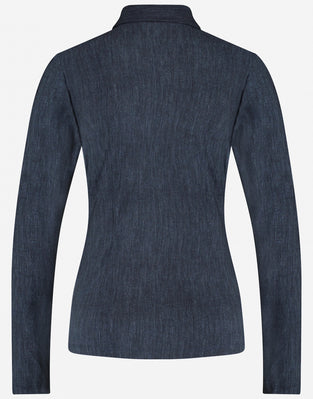 Blouse Kikkie Technical Jersey | Blue denim