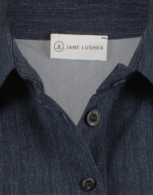 Blouse Kikkie Technical Jersey | Blue denim