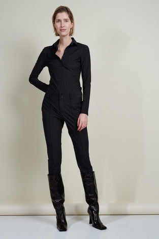 Pants Ingrid Technical Jersey | Black Denim