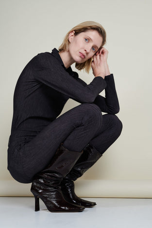 Pants Ingrid Technical Jersey | Black Denim