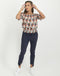 Lois Blouse Flower | White/Red