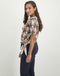 Selma Top Side Knot | White/Red