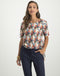 Selma Top Side Knot | White/Red