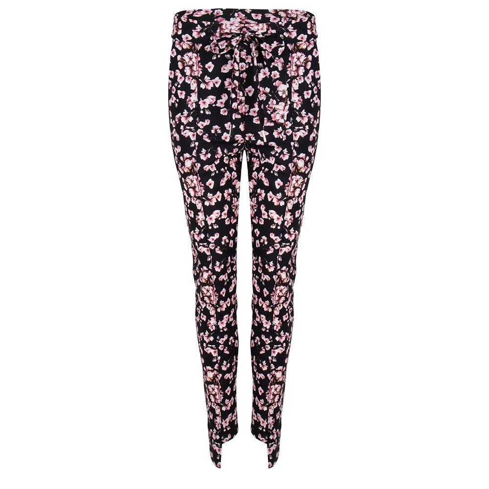 Vera Bow Pants Black and Bloom | Black