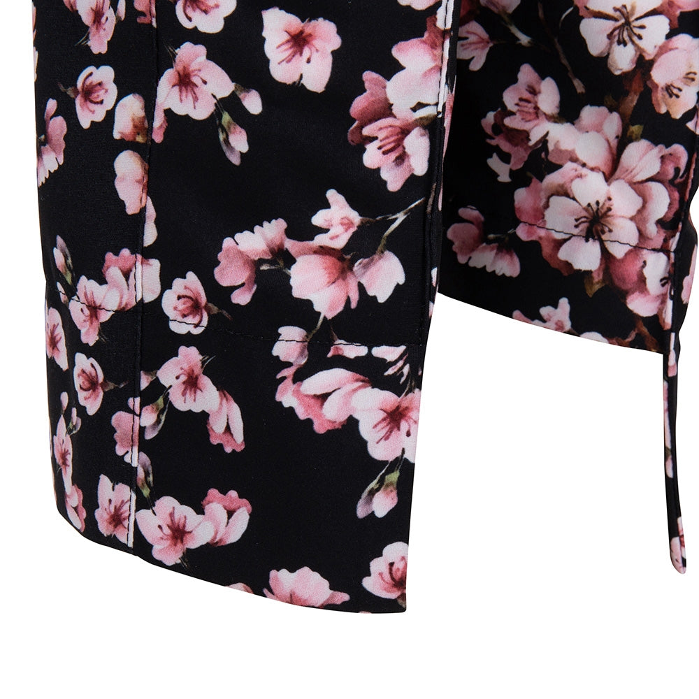 Vera Bow Pants Black and Bloom | Black