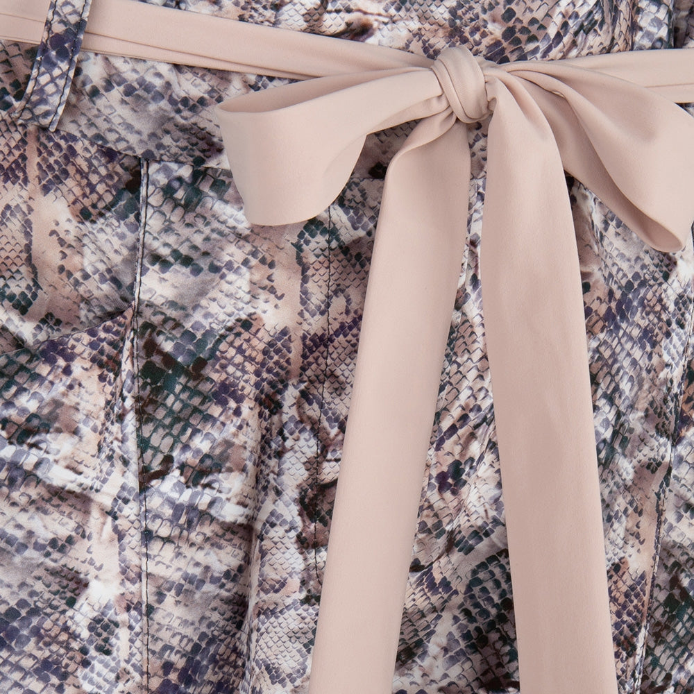 Vera Bow Pants Pink Snake | Barry Pink
