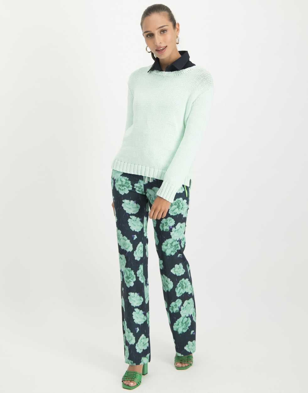 Claire Crew Neck Pullover | Aloe