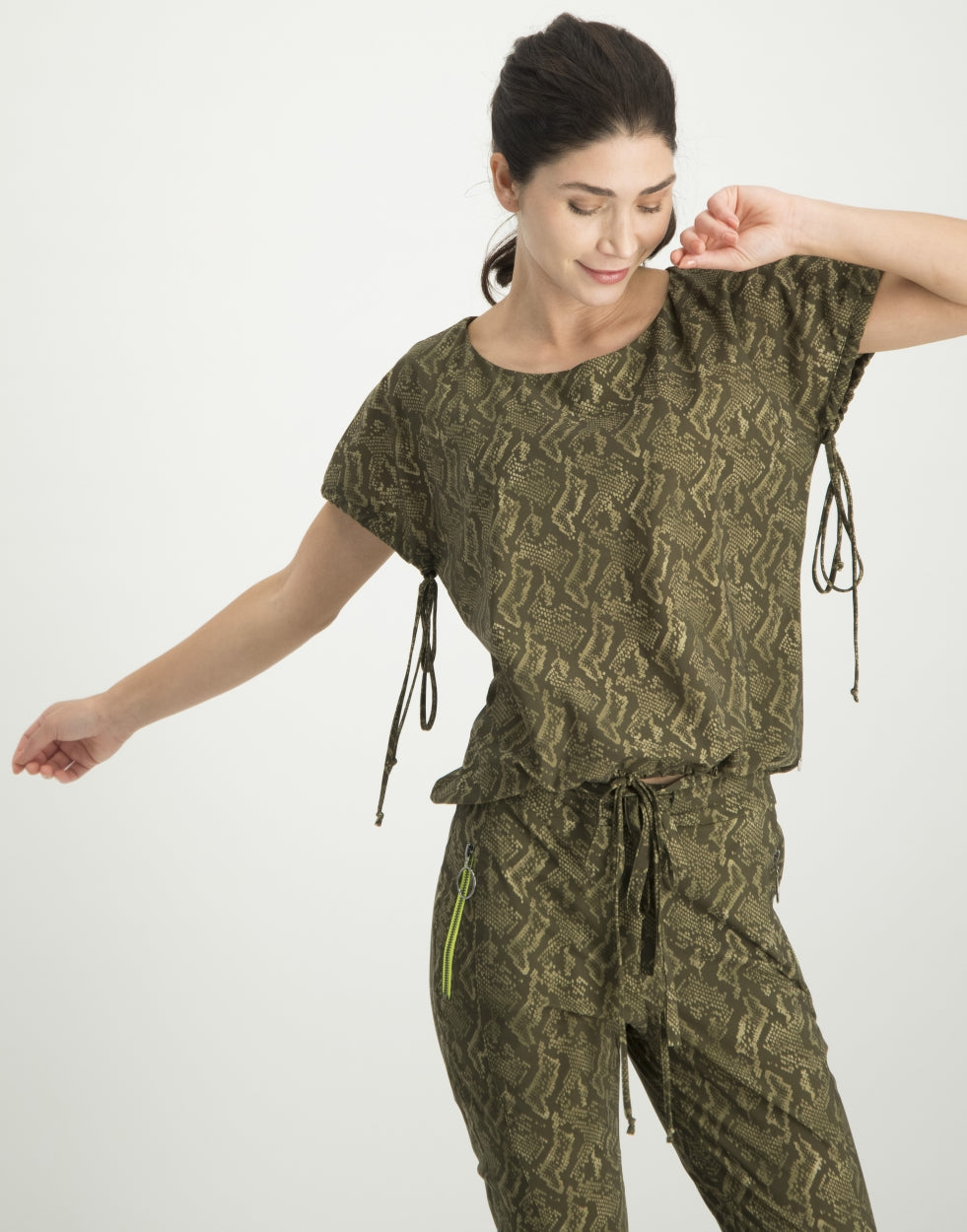 Lynn Snake Top | Army