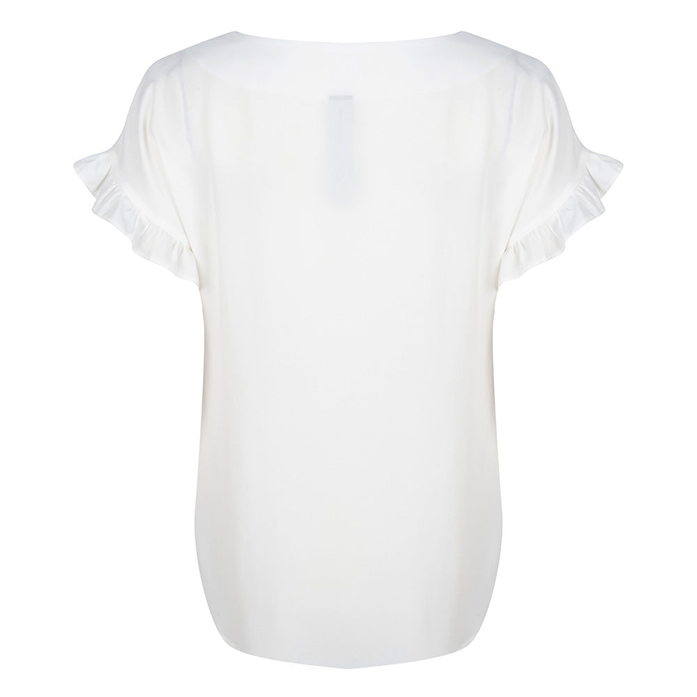 Irina Ruffle Top | White
