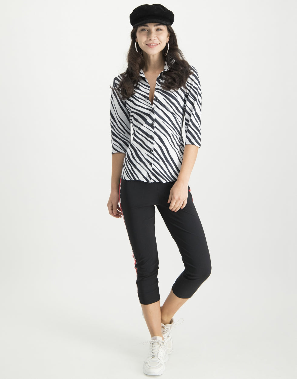 Debbie Shirt Black and White | White/Black