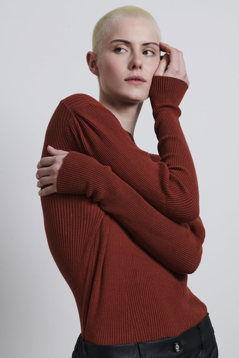 Pullover A-sweter | Tabaco