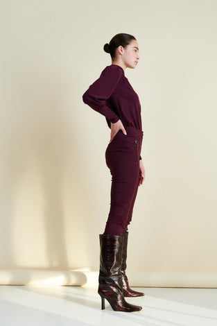 Pants Kaya Long Technical Jersey | Aubergine
