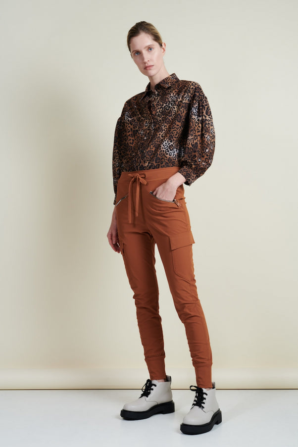 Blouse Sabine Technical Jersey | Animal Brown