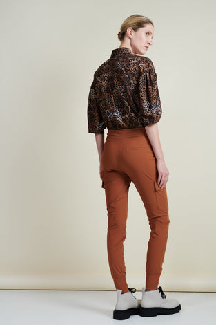 Blouse Sabine Technical Jersey | Animal Brown