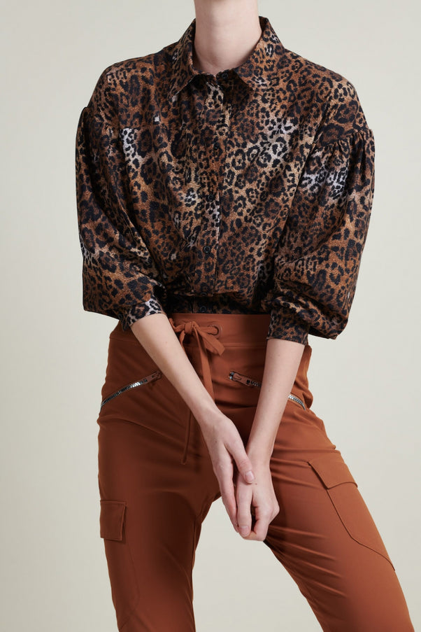 Blouse Sabine Technical Jersey | Animal Brown