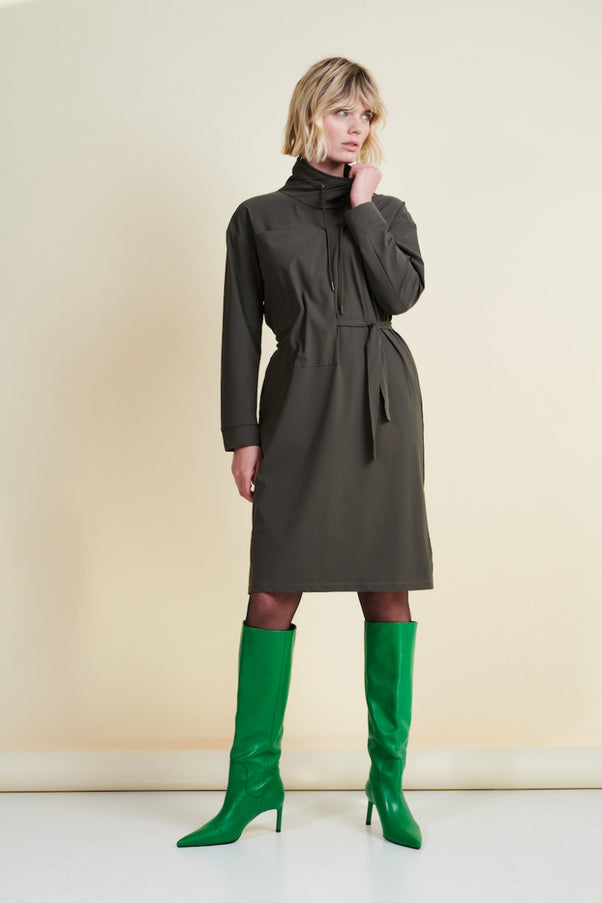Dress Lena Technical Jersey | Army