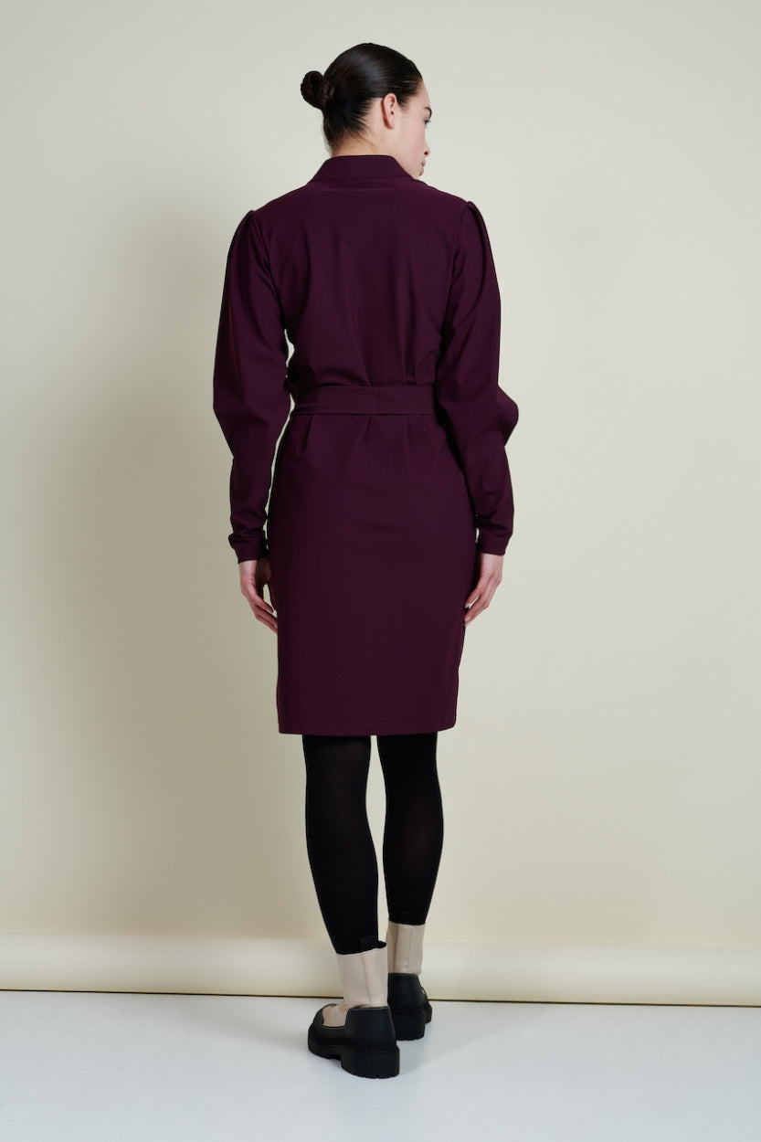 Dress Lies Technical Jersey | Aubergine