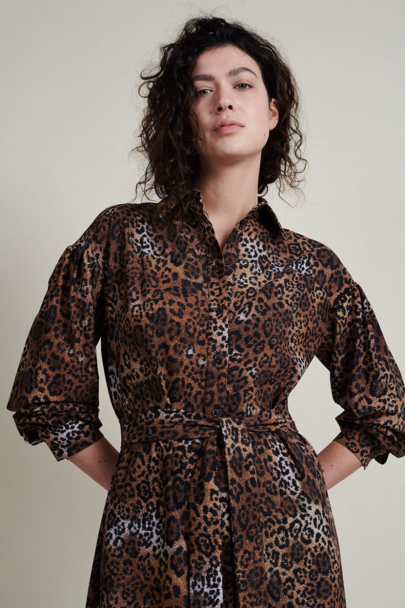 Dress Sabine Short Technical Jersey | Animal Brown