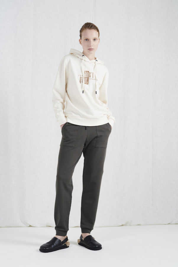 Hoodie Sweat Dont Quit Organic Cotton | Ecru