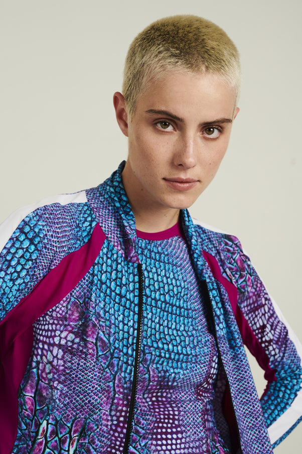JL Jacket V03 | Fuxia/White