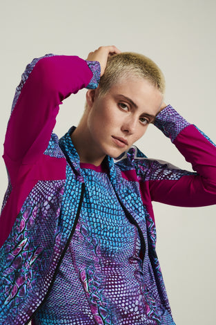 JL Jacket V03 | Fuxia/White