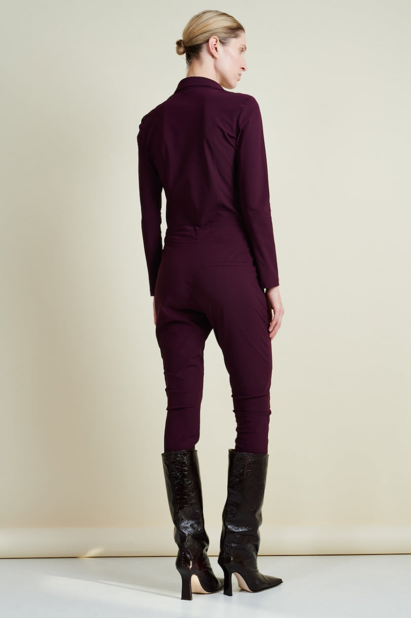 Jumpsuit Milou Technical Jersey | Aubergine
