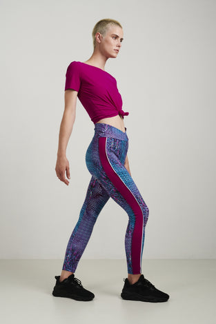 JL Legging/2 V03 | Fuxia/White