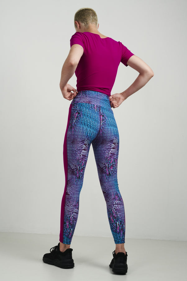 JL Legging/2 V03 | Fuxia/White