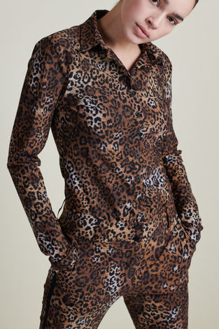 Blouse Kikkie Technical Jersey | Animal Brown