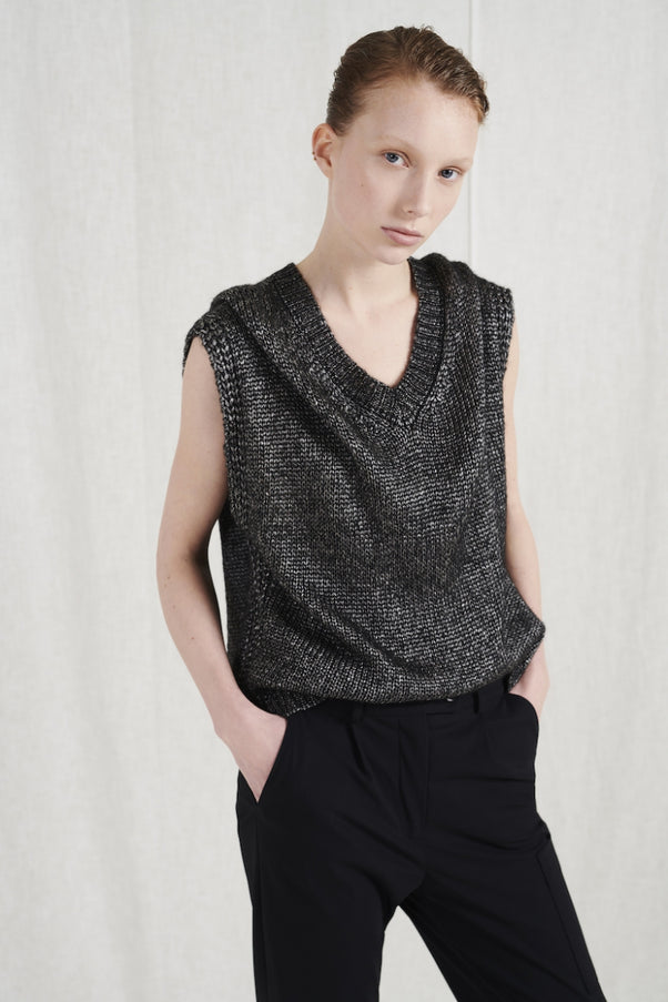 Vest Filippa | Black Melange