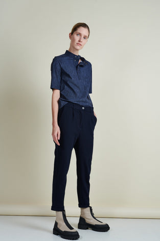Top Atlas Technical Jersey | Blue denim