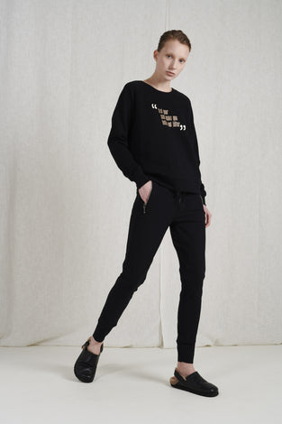 Soft Sweater Past Organic Cotton | Black